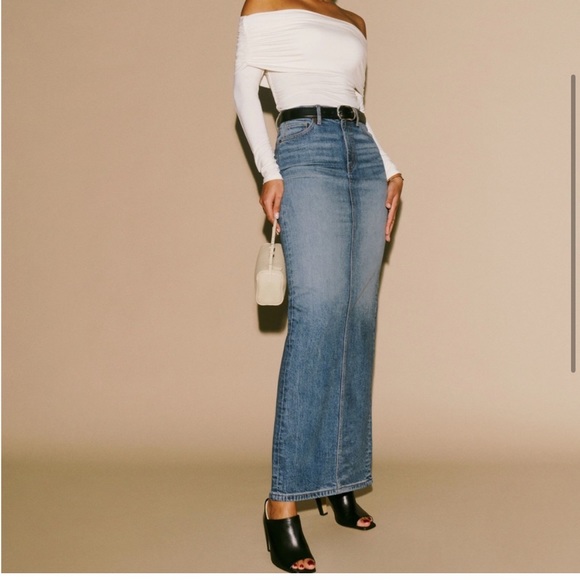 NWT REFORMATION Daria denim skirt size 27 - Picture 2 of 8